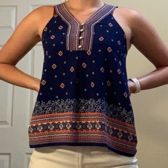 Blue pattern top - Picture 6 of 8